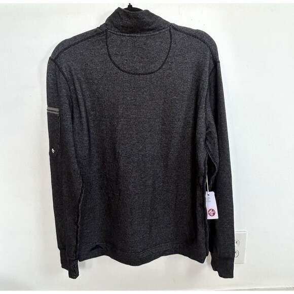 Manduka Yoga Men's Performance 1/4 Zip Rib Top Sweatshirt Sport Black/Gray Sz M - Picture 7 of 10